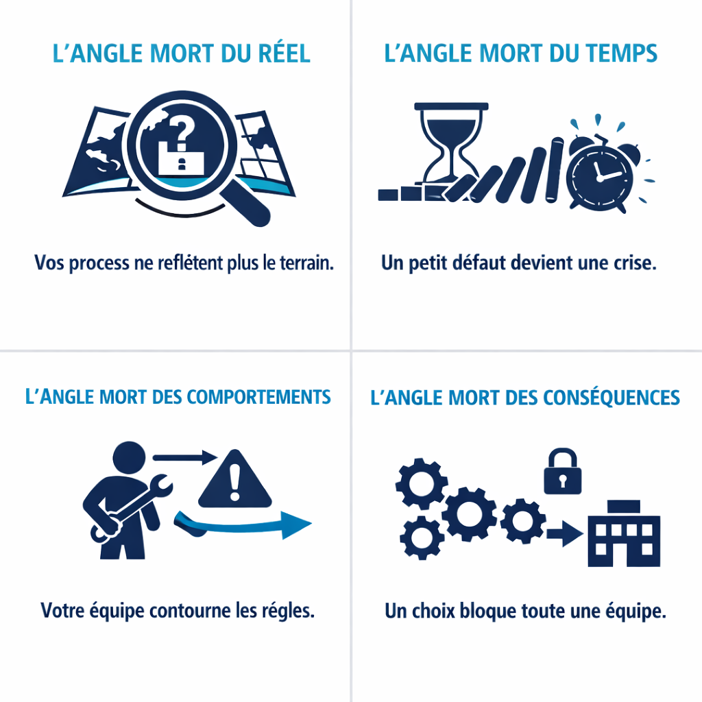 Illustration pour Les 4 angles morts qui fragilisent votre organisation.