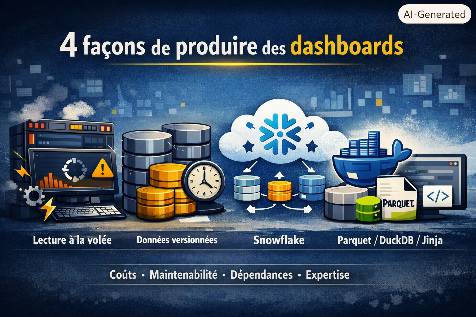 Illustration pour 4 façons de produire des dashboards
